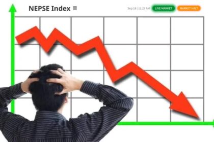 NEPSE hits second negative circuit, trading halted for 40 minutes